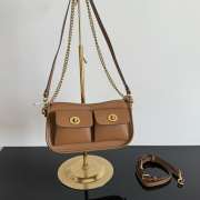 Uubags Coach Twin Turnlock Waverly Bag In Brown 22x13x7cm - 6