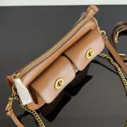 Uubags Coach Twin Turnlock Waverly Bag In Brown 22x13x7cm - 2
