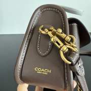 Uubags Coach Twin Turnlock Waverly Bag In Dark Chocolate 22x13x7cm - 5