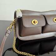 Uubags Coach Twin Turnlock Waverly Bag In Dark Chocolate 22x13x7cm - 6