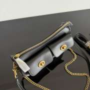 Uubags Coach Twin Turnlock Waverly Bag In Black 22x13x7cm - 4