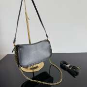 Uubags Coach Twin Turnlock Waverly Bag In Black 22x13x7cm - 5