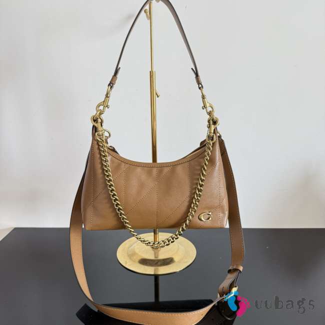 Uubags Coach Juliet Shoulder Bag 25 With Quilting In Honey Brown 27.5x11.5x10.5cm - 1
