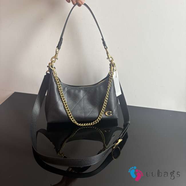 Uubags Coach Juliet Shoulder Bag 25 With Quilting In Black 27.5x11.5x10.5cm - 1