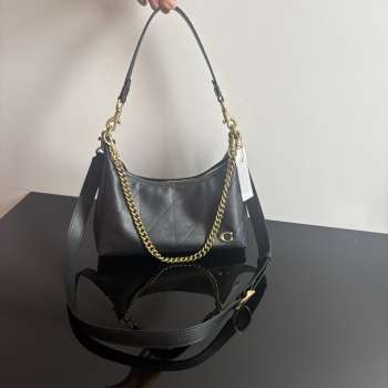 Uubags Coach Juliet Shoulder Bag 25 With Quilting In Black 27.5x11.5x10.5cm