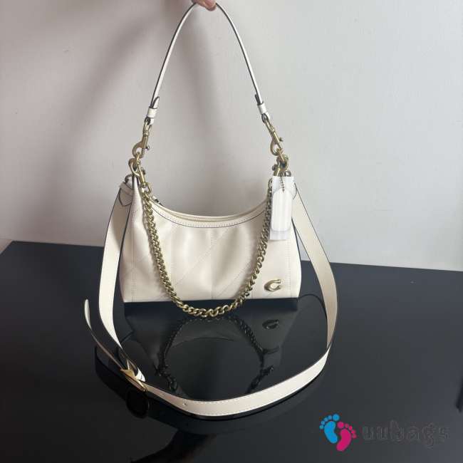 Uubags Coach Juliet Shoulder Bag 25 With Quilting In White 27.5x11.5x10.5cm - 1