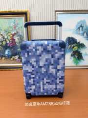 Uubags Louis Vuitton M28850 Horizon 55 Suitcase Denim Blue Damoflage Canvas Material 38x55x21cm - 1