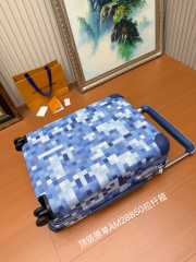 Uubags Louis Vuitton M28850 Horizon 55 Suitcase Denim Blue Damoflage Canvas Material 38x55x21cm - 6