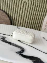 Uubags Chanel Classic Zipped Coin Purse White Grained Calfskin & Silver-Tone Metal 13x3.5x9cm - 4