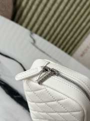 Uubags Chanel Classic Zipped Coin Purse White Grained Calfskin & Silver-Tone Metal 13x3.5x9cm - 2