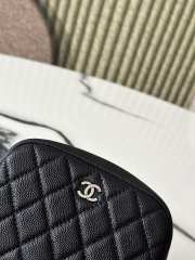 Uubags Chanel Classic Zipped Coin Purse Black Grained Calfskin & Silver-Tone Metal 13x3.5x9cm - 6