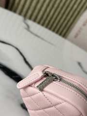 Uubags Chanel Classic Zipped Coin Purse Pink Grained Calfskin & Silver-Tone Metal 13x3.5x9cm - 4