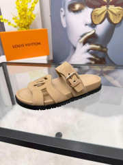 Uubags Louis Vuitton 1AJOWM Isola Comfort Sandal Beige Suede Baby Goat Leather - 6