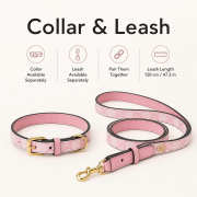 Uubags Gucci small/medium pet collar in powder pink fabric - 6