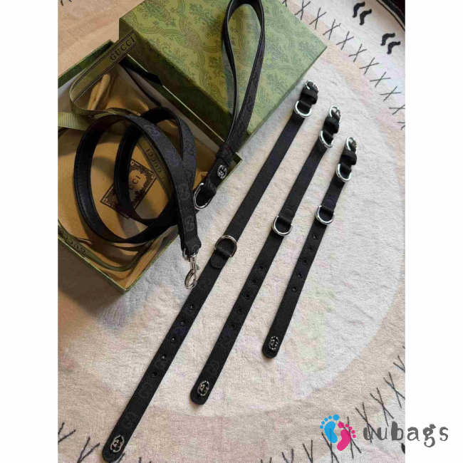 Uubags Gucci small/medium pet collar in black GG canvas - 1