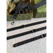 Uubags Gucci small/medium pet collar in black GG canvas - 3
