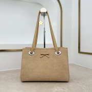 Uubags Small Dior Promenade Shopping Bag Beige Cannage Suede Calfskin 27x19x13.5cm - 1