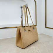 Uubags Small Dior Promenade Shopping Bag Beige Cannage Suede Calfskin 27x19x13.5cm - 6