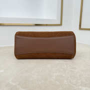 Uubags Small Dior Promenade Shopping Bag Brown Cannage Suede Calfskin 27x19x13.5cm - 3