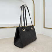 Uubags Small Dior Promenade Shopping Bag Black Flat Cannage Calfskin 27x19x13.5cm - 5