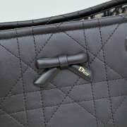 Uubags Small Dior Promenade Shopping Bag Black Flat Cannage Calfskin 27x19x13.5cm - 2
