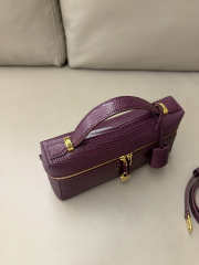 Uubags Loro Piana Extra Pocket L23 Lizard Leather In Deep Plum 23x12x7cm - 5