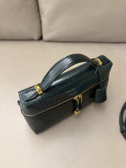 Uubags Loro Piana Extra Pocket L23 Lizard Leather In Dark Green 23x12x7cm - 6