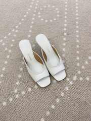Uubags Salvatore Ferragamo Slip On Heels Ivory Leather 5.5cm - 2