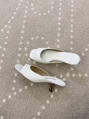 Uubags Salvatore Ferragamo Slip On Heels Ivory Leather 5.5cm - 4