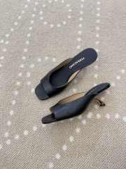 Uubags Salvatore Ferragamo Slip On Heels Black Leather 5.5cm - 6