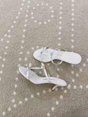 Uubags Ferragamo Flame Mini Bow Sandals In White 5cm - 4