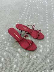 Uubags Ferragamo Flame Mini Bow Sandals In Red 5cm - 1