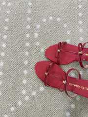 Uubags Ferragamo Flame Mini Bow Sandals In Red 5cm - 2