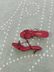 Uubags Ferragamo Flame Mini Bow Sandals In Red 5cm - 3