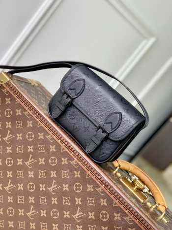 Uubags Louis Vuitton M2A259 Satchel Wearable Wallet Black Monogram Midnight Coated Canvas 19.5x15x6cm