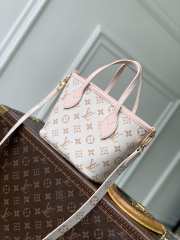 Uubags Louis Vuitton M2A466 Neverfull Inside Out BB Bag Monogram Dune / Pink Cowhide Leather 26.5x16.5x11cm - 3