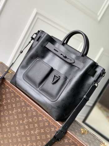 Uubags Louis Vuitton M2A253 Steamer 30 In Black Monogram Midnight Coated Canvas 32x33x14cm
