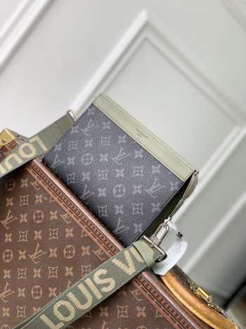 Uubags Louis Vuitton M28733 Gaston Wearable Wallet Khaki Green Monogram Eclipse Coated Canvas 22x14.5x4.5cm