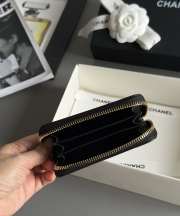 Uubags Chanel Coin Purse In Crocodile Embossed Calfskin & Gold-Tone Metal Black 7.5x11x2cm - 5