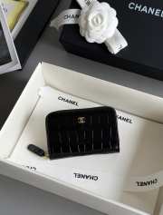 Uubags Chanel Coin Purse In Crocodile Embossed Calfskin & Gold-Tone Metal Black 7.5x11x2cm - 4
