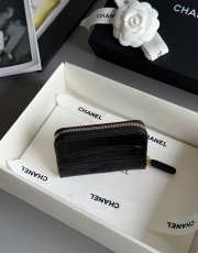 Uubags Chanel Coin Purse In Crocodile Embossed Calfskin & Gold-Tone Metal Black 7.5x11x2cm - 3