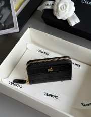 Uubags Chanel Coin Purse In Crocodile Embossed Calfskin & Gold-Tone Metal Black 7.5x11x2cm - 2