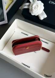 Uubags Chanel Coin Purse In Crocodile Embossed Calfskin & Gold-Tone Metal Burgundy 7.5x11x2cm - 4