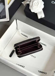 Uubags Chanel Classic Zipped Coin Purse Grained Shiny Calfskin & Gold-tone Metal Black 7.5x11.2cm - 4