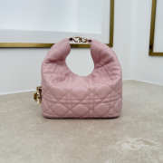Uubags mini Dior Toujours hobo bag cannage lammleder in pink 17.5x19x7cm - 3