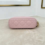 Uubags mini Dior Toujours hobo bag cannage lammleder in pink 17.5x19x7cm - 5