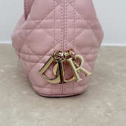 Uubags mini Dior Toujours hobo bag cannage lammleder in pink 17.5x19x7cm - 6