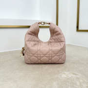 Uubags mini Dior Toujours hobo bag cannage lammleder in powder pink 17.5x19x7cm - 6