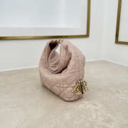Uubags mini Dior Toujours hobo bag cannage lammleder in powder pink 17.5x19x7cm - 5