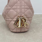 Uubags mini Dior Toujours hobo bag cannage lammleder in powder pink 17.5x19x7cm - 2